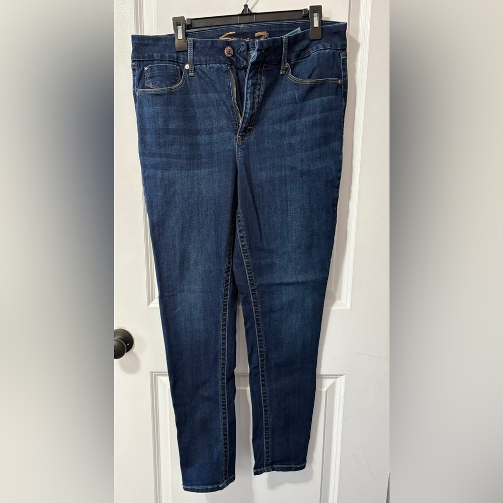 Seven7 Dark Blue Skinny Jeans